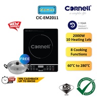 Cornell Induction Cooker 2000W Dapur Elektrik [Free Stainless Steel Pot with Cover] CIC-EM2011