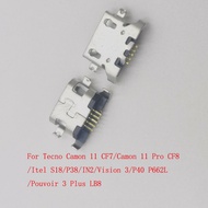 10-100Pcs Usb Connector Plug For Tecno Camon 11 Pro Pouvoir 3 Plus Itel S18 P38 IN2 Vision 3 P40 Cha