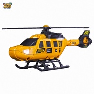 Simulation Rescue Helicopter Toy Airplane with Rotating Blades & Figure for Boys Kids