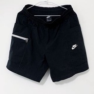 NIKE SPORTWEAR NSW WVN WOVEN SHORT CARGO STRT 休閒 慢跑 籃球 運動 抽繩 拼接 拉鍊 口袋 工裝 短褲 黑色 男版 L號 CZ9839-010 PNT-M TP0-22 #22戶外風