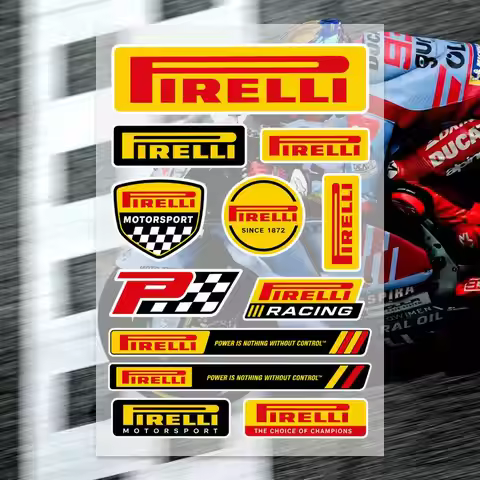 P-Pirelli Japanese Motorcycle Sticker Suitable for Motorcycle Body Reflective Car Sticker Helmet Dec