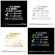 Racing Cycling Reflective Decals Kits Vinyls Bike Art Decor CUBE Bicycle Frame Stickers Decals Cycling DIY Stickers Decoration