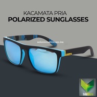 DUBERY Kacamata Kaca Mata Pria Polarized Sunglasses Lensa Biru