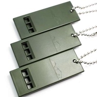 High-decibel survival whistle, emergency whistle