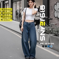 919 Jeans : Women's Vintage Wash High Waisted Wide Leg Jeans Relaxed Fit Denim