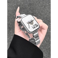 适用华为fit4表带新款fit5金属华为watchfit3手表带链小方糖手表fit4pro腕表女士专用高级fitnew时尚精致夏天