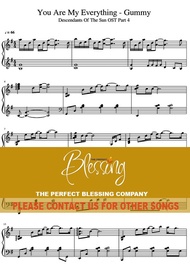 You Are My Everything - Descendants Of The Sun OST - Piano Sheet Korea