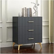 Grey Solid Wood Chest Of Drawers,Easy-to-install Green Drawer Storage Cabinets,Bedroom,Living Room,Children's Room Storage Cabinets (Size : 3 Tier)