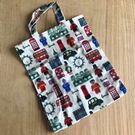 NEW全新[Harrods] 英國熊仔 白色London地標 PVC防水手挽環保購物袋 中碼 Medium Shopper Bag