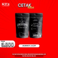 CUSTOM STANDING POUCH PRINT I SIZE 9 X 15CM