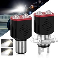 H4 H6 BA20D Dual Color LED Headlight White/Yellow Hi-Lo Beam