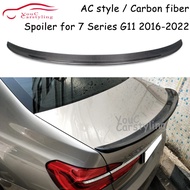 G11 Real Carbon Fiber Rear Trunk Spoiler Wing For BMW G11 G12 4-door Sedan 740i 750i 2016-2022 Racin