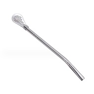 Gratis Ongkir - Stainless Steel Food Grade 2 in 1 / Spoon & Straw Stainless / Sedotan Sendok 2 in 1