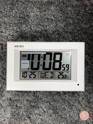 SEIKO CLOCK QHL077W DIGITAL TABLE CLOCK WITH CALENDAR