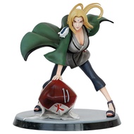 Anime character fifth ration smashing the statue of Tsunade Chiyoda, Konoha San'in