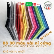 Felt fabric, hard felt fabric combo 22x22cm in all colors RICE FLOWER GNCB2 30 small sized sheets, e