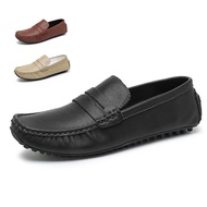 Foot Hao Genuine Leather Plus Size Peas Shoes Men Loafers Casual Shoes