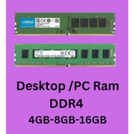 Desktop / Pc Ram DDR4 DDR3 DDR3L 4GB 8GB 16GB 2133Mhz 2400Mhz 2666Mhz 3200Mhz