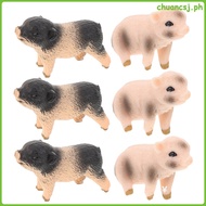 Realistic Pig Sculpture Bonsai Decoration Farm Animal Figurines Miniature Animals Figures chuancsj