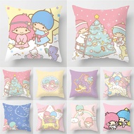 Sanrio LittleTwinStars Printed Pillowcase Decorative Sofa Cushion Cover Pillow Case 40x40cm/45x45cm/50x50cm Cushion Case Pillow Cover Home Decor