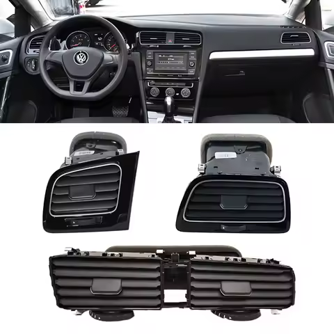 For VW Golf 7 7.5 MK7 MK7.5 2013-2019 Car Front Dashboard Central A/C Air Conditioner Outlet Air Con