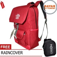 Carboni Backpack Outdoor Waterproop Tas Ransel RA00049 40L Semi Tas Gunung - Red + Raincover