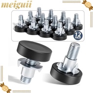 MEIGUII 8PCS Furniture Leveling Feet, Hardware Tools Adjustable 1/4In Thread Levelers,  Table Feet S