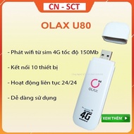 Dcom USB 4G Olax U80 Phát Wifi Di Động Từ Sim 4G 5G Tốc Độ Khủng Cắm Là Có Mạng Kèm Bảo Hành Lỗi 1 Đ