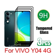 Tempered Glass Film For VIVO Y04 VivoY04 Y 04 4G 2025 Full Cover Gobal Screen Protector Glass Film B