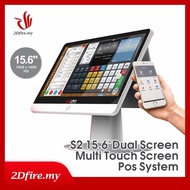 2Dfire S2 15.6" Dual Screen Multi Touch Screen Smart Pos System Cashier Machine Point Of Sale Cash R