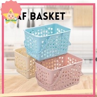 BH Raga Plastik Kukuh Muatan Besar Barang Toilet Shampoo Basket Plastic Leaf Design Large Capacity C