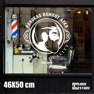 Custom 01 BARBERSHOP Hair Cutting Stickers - OKU STORE