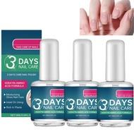 3Pc 3 Days Nail Care - Keratin Amino Acid Nail Care, Quick Dry Nail Conditioner for Dry Weak Fragile