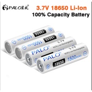 Palo 18650 Battery NCR 18650 3.7v 1500mAh Rechargeable Lithium Battery