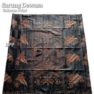 Sarung batik gurda dewasa kain katun kalem parang kusumo sogan putih
