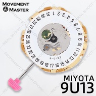 Quartz Watch Movement Miyota 9U13 Date at 3 6 Three Hands Durable Replacement Repair Accessories