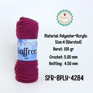 ANEKA - 8-Ply Saffron Knitting Yarn / Crochet Knitting Yarn - 4284 - Magenta