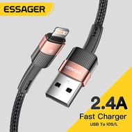 Essager สาย Usb สำหรับ Iphone 11 12 13 Pro Max Mini Xs Xr X SE 8 7 6 Plus 6S 5 5S 2.4A Fast Charging สำหรับ Iphone Charger สายไฟ