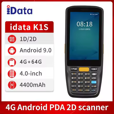 IDATA K1S 2D PDA Handheld Terminal Android Data Collector with 4G WIFI GPS Bluetooth Wireless Expres