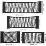 Car Back Rear Mesh Trunk Seat Elastic String Net Magic Sticker Universal Storage Bag Pocket Cage Aut
