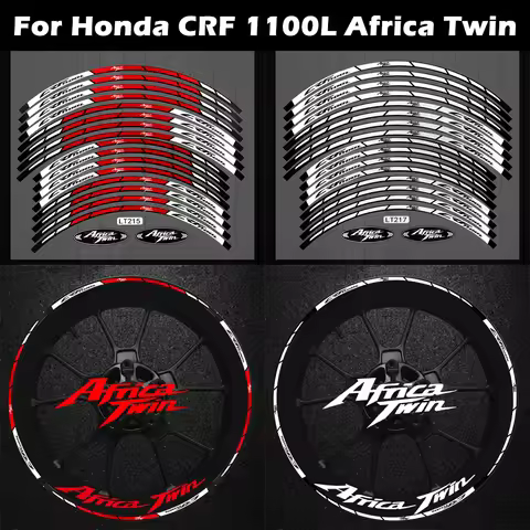 For Honda CRF1100L Africa Twin crf 1100 l 21'' 18'' Motorcycle Motorbike Wheel Rim Hub Decals Reflec