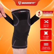 Genuine GoodFit sports knee brace, thick 4-way stretch, with sturdy support strap GF511K