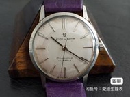 Seiko Cronos 薄型手動男 古董表，表徑33.5不含把頭，厚8.9，剛洗油保養，原配表蒙及把頭。走時正常。