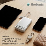 Hedonic CCC 認證 QR Code MagSafe 15W + PD 20W 10000mAh自帶線支架行動電源 P721P｜81079｜白色｜"