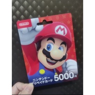 Nintendo Switch Official Eshop 5000 Yen Prepaid Card