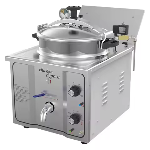 High Pressure Fried Chicken Commercial Electric Fryer Countertop Fryer Single Cylinder Fried Chicken