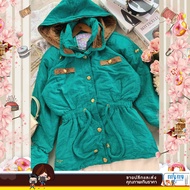 Vintage Ellesse itary Jacket Womens Ski jacket hood สีเขียว งานจริงผ้าสวย งานน่ารัก เสื้อกันหนาว กัน