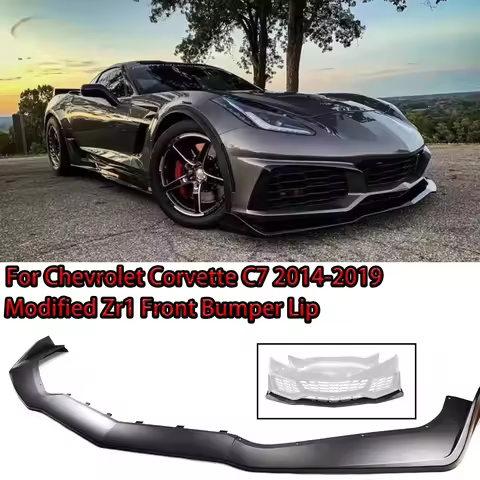 Car Front Bumper Lip For Chevrolet Corvette C7 Modified Zr1 Bumper 2014-2019 Auto Accessories Spoile
