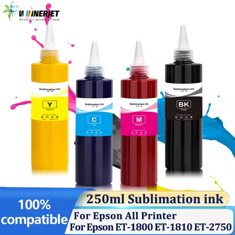 Winnerjet 250ml Sublimation Ink For Epson All Printer XP-3155 WF-3800 WF-4800 SC-F100 F170 F570 ET-1