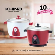 Khind Anshin Rice Cooker With Stainless Steel Inner Pot (1.0L) RC110M (Random Colour)